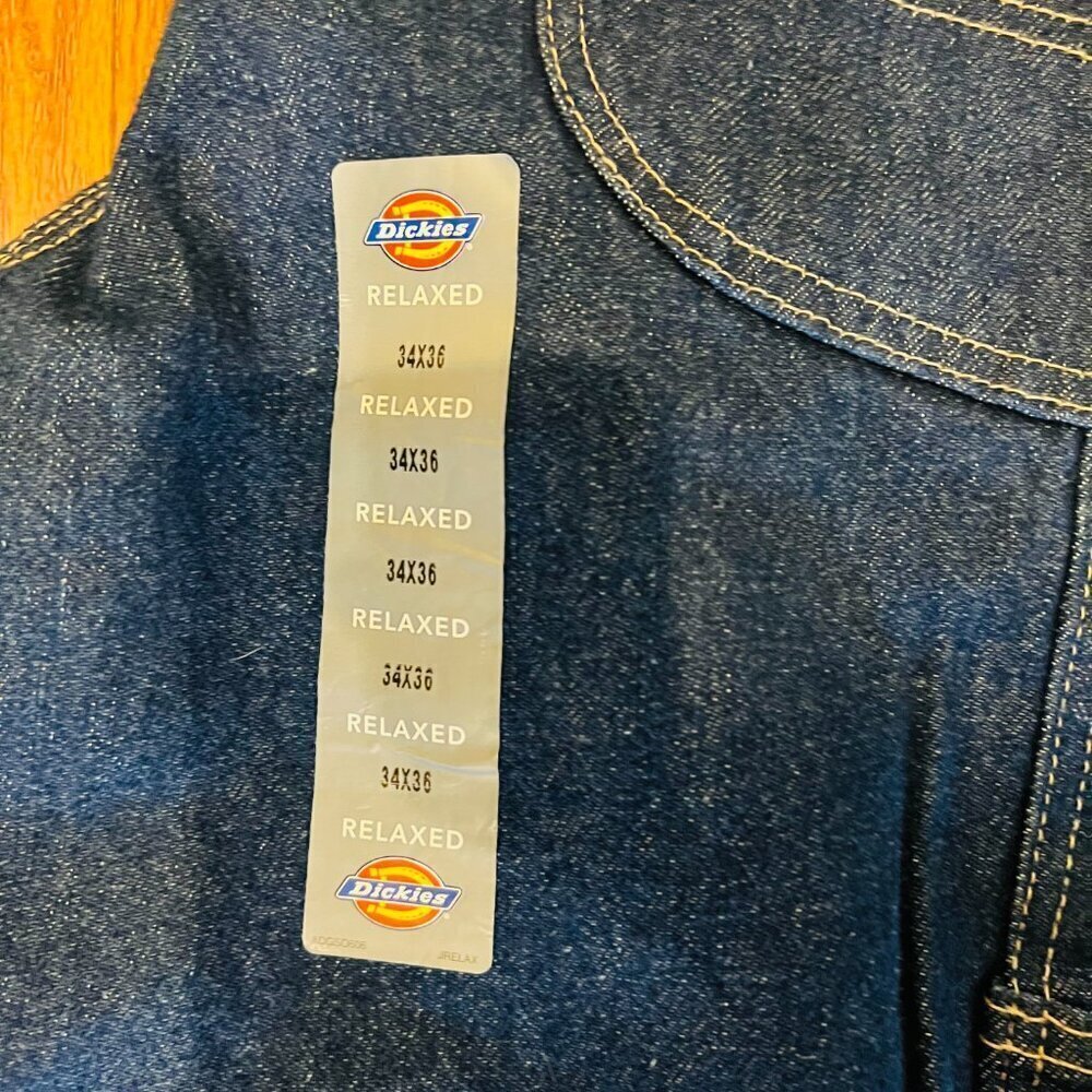 Lot of 2 DICKIES Brand New Carpenter Jeans Relaxed Fit 34 Waist - Picture 7 of 10